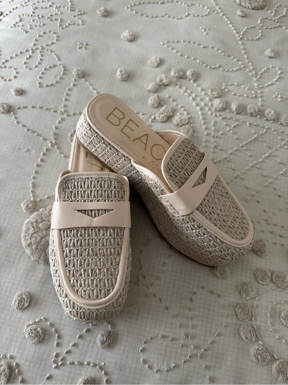 Beach by Matisse Blush Woven Slip-On Mule